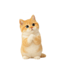 太ったオレンジと白の猫 （NT）（個別スタンプ：35）