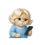 かわいい金髪の猫 （NT）（個別スタンプ：4）