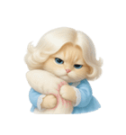 かわいい金髪の猫 （NT）（個別スタンプ：7）