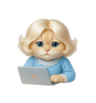 かわいい金髪の猫 （NT）（個別スタンプ：19）
