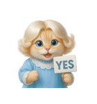 かわいい金髪の猫 （NT）（個別スタンプ：37）