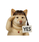 かわいいおさげ髪の犬 （NT）（個別スタンプ：8）