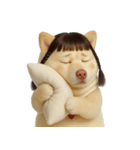 かわいいおさげ髪の犬 （NT）（個別スタンプ：11）