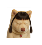 かわいいおさげ髪の犬 （NT）（個別スタンプ：14）