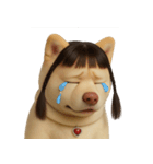 かわいいおさげ髪の犬 （NT）（個別スタンプ：21）