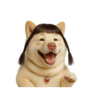 かわいいおさげ髪の犬 （NT）（個別スタンプ：32）