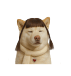 かわいいおさげ髪の犬 （NT）（個別スタンプ：36）
