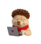 面白い巻き毛の子犬 （NT）（個別スタンプ：3）