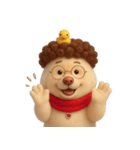 面白い巻き毛の子犬 （NT）（個別スタンプ：9）
