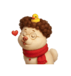 面白い巻き毛の子犬 （NT）（個別スタンプ：11）