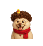 面白い巻き毛の子犬 （NT）（個別スタンプ：13）