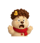 面白い巻き毛の子犬 （NT）（個別スタンプ：24）