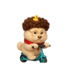 面白い巻き毛の子犬 （NT）（個別スタンプ：32）