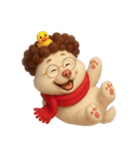 面白い巻き毛の子犬 （NT）（個別スタンプ：34）