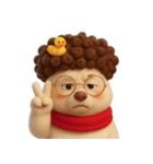 面白い巻き毛の子犬 （NT）（個別スタンプ：39）