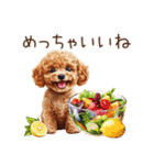 トイプードルとヘルシー生活♪（個別スタンプ：16）