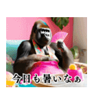 それゆけおかんゴリラ【夏ver】（個別スタンプ：4）