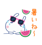 夏にピッタリ☆ほぼ白うさぎ（個別スタンプ：7）
