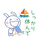 夏にピッタリ☆ほぼ白うさぎ（個別スタンプ：25）