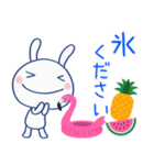 夏にピッタリ☆ほぼ白うさぎ（個別スタンプ：26）