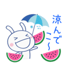 夏にピッタリ☆ほぼ白うさぎ（個別スタンプ：27）