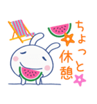 夏にピッタリ☆ほぼ白うさぎ（個別スタンプ：36）