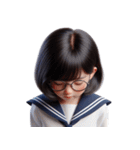 メガネをかけたかわいい女の子 （NT） v.2（個別スタンプ：4）