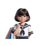 メガネをかけたかわいい女の子 （NT） v.2（個別スタンプ：6）