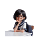メガネをかけたかわいい女の子 （NT） v.2（個別スタンプ：12）