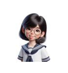 メガネをかけたかわいい女の子 （NT） v.2（個別スタンプ：26）