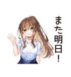 朝弱女子の猛ダッシュ★（個別スタンプ：40）