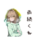 ゆるパーカーちゃんの梅雨日和（個別スタンプ：9）