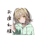 ゆるパーカーちゃんの梅雨日和（個別スタンプ：21）