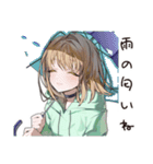 ゆるパーカーちゃんの梅雨日和（個別スタンプ：35）
