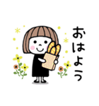 ゆるかわ女子♡梅雨・初夏（個別スタンプ：1）
