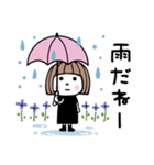 ゆるかわ女子♡梅雨・初夏（個別スタンプ：5）