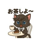 にゃいんずの黒色担当・くろにゃん（個別スタンプ：35）