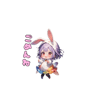 うさみみ可愛いガール（個別スタンプ：9）
