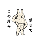 マッスル白うさぎ (筋肉を愛する界隈向け)（個別スタンプ：5）