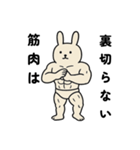 マッスル白うさぎ (筋肉を愛する界隈向け)（個別スタンプ：7）
