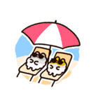 6月と7月に使える！もこどりスタンプ（個別スタンプ：24）