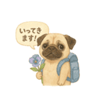 花といっしょに わんこスタンプ（個別スタンプ：6）