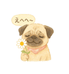 花といっしょに わんこスタンプ（個別スタンプ：14）