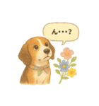 花といっしょに わんこスタンプ（個別スタンプ：17）