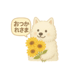 花といっしょに わんこスタンプ（個別スタンプ：19）