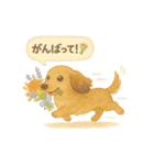 花といっしょに わんこスタンプ（個別スタンプ：24）
