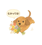 花といっしょに わんこスタンプ（個別スタンプ：33）