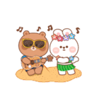 カナ＆カキ : こんにちは！夏（個別スタンプ：18）