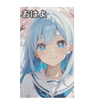 smiling, beautiful girl（個別スタンプ：1）