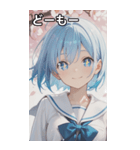 smiling, beautiful girl（個別スタンプ：3）